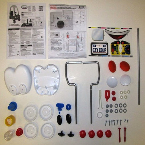 Hardware pack contents for Cozy Coupe item 612060