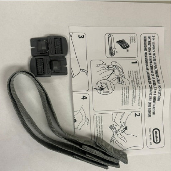 2 Shoulder Straps (Gray) 2 Buckles and Instructions
