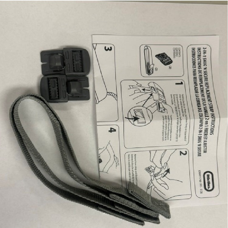 2 Shoulder Straps (Gray) 2 Buckles and Instructions