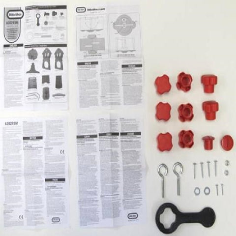 Hardware Pack: Wall Nut B (8), Platform Nut C (2), Wrench, Instructions, Screw 1 inch (2), Screw 3.25 inch (2), Washer (2) and Nut (2)
