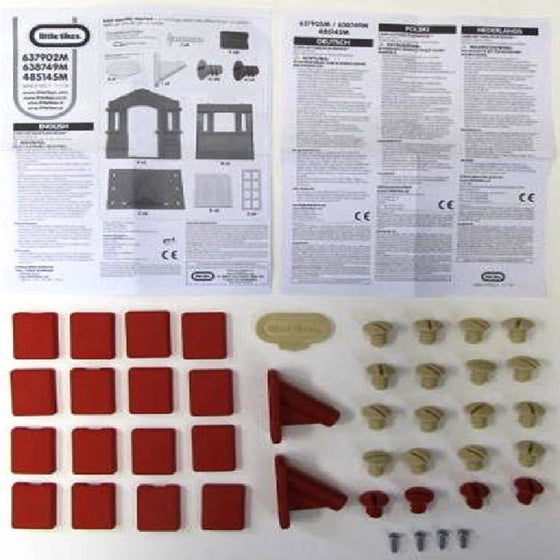 Red Screw (H-4) Tan Screw (G-16),Red Roof Lock (F-16),Red Flag Post Holder (I-2), Tan Tool and Screws (4)
