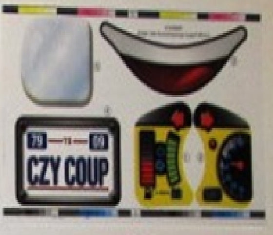 Cozy coupe replacement decal sheet