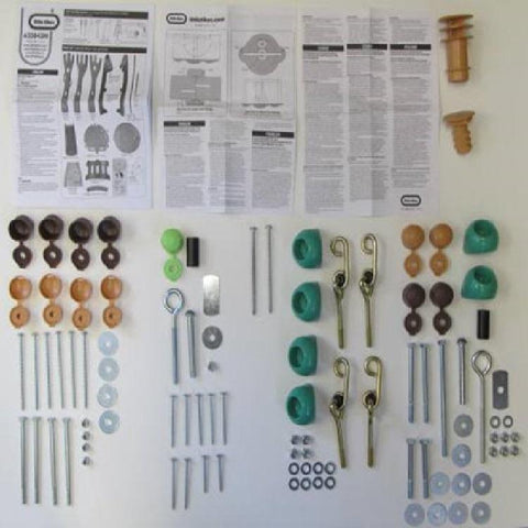 Hardware Pack: Hub Pin, Bolt, Instr Manual, Washer (AA), Nut (U), Bolt (V), Bolt Cover Brown (BB), Lg Bushing Bolt Cover Brown (CC), Screw (X), Screw (Z), Washer (AA), Washer Rect. (FF), Nut (U), Eye Bolt 5 in. (II), River (HH), Extrusion (EE), Bolt C