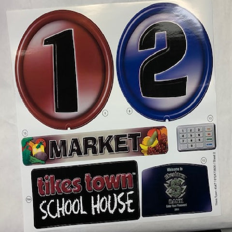 replacement decals for Tikes Town Playhouse