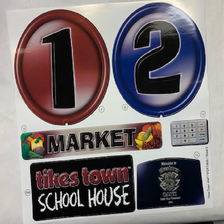 replacement decals for Tikes Town Playhouse