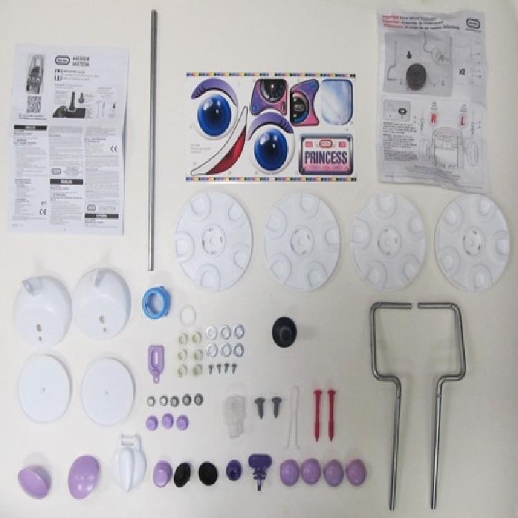 hardware pack for princess truck - wire forms, decals, capnuts etc