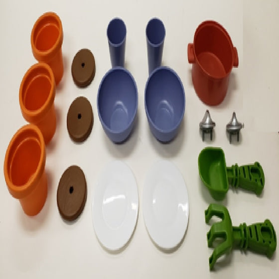 plant pot parts Hardware Pack: Cooking Pot, Bowl, Cups, Knobs, Plates, Rake, Shovel, D – Little Tikes